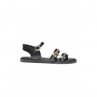 CHANEL SANDALS CALFSKIN BLACK G46801
